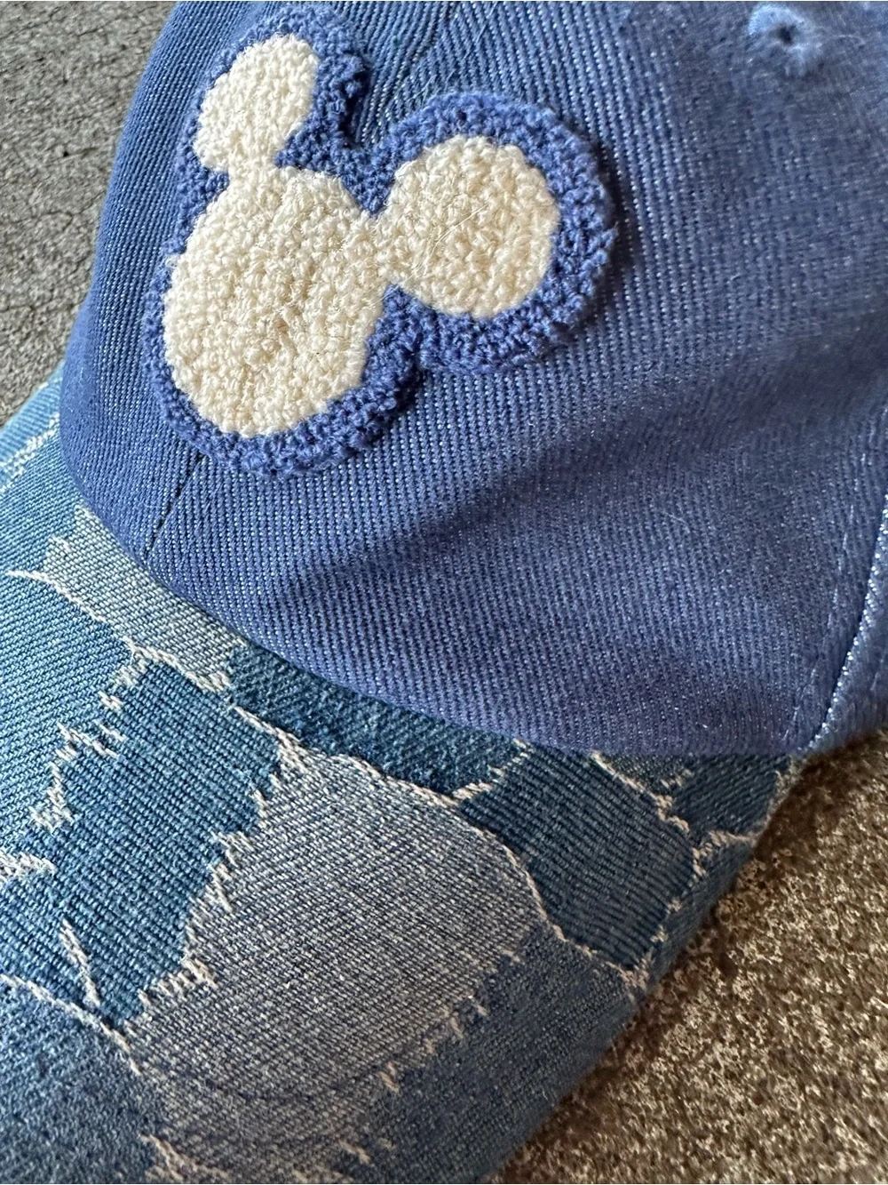 Disney Micky Mouse Denim Patchwork Adjustable Hat